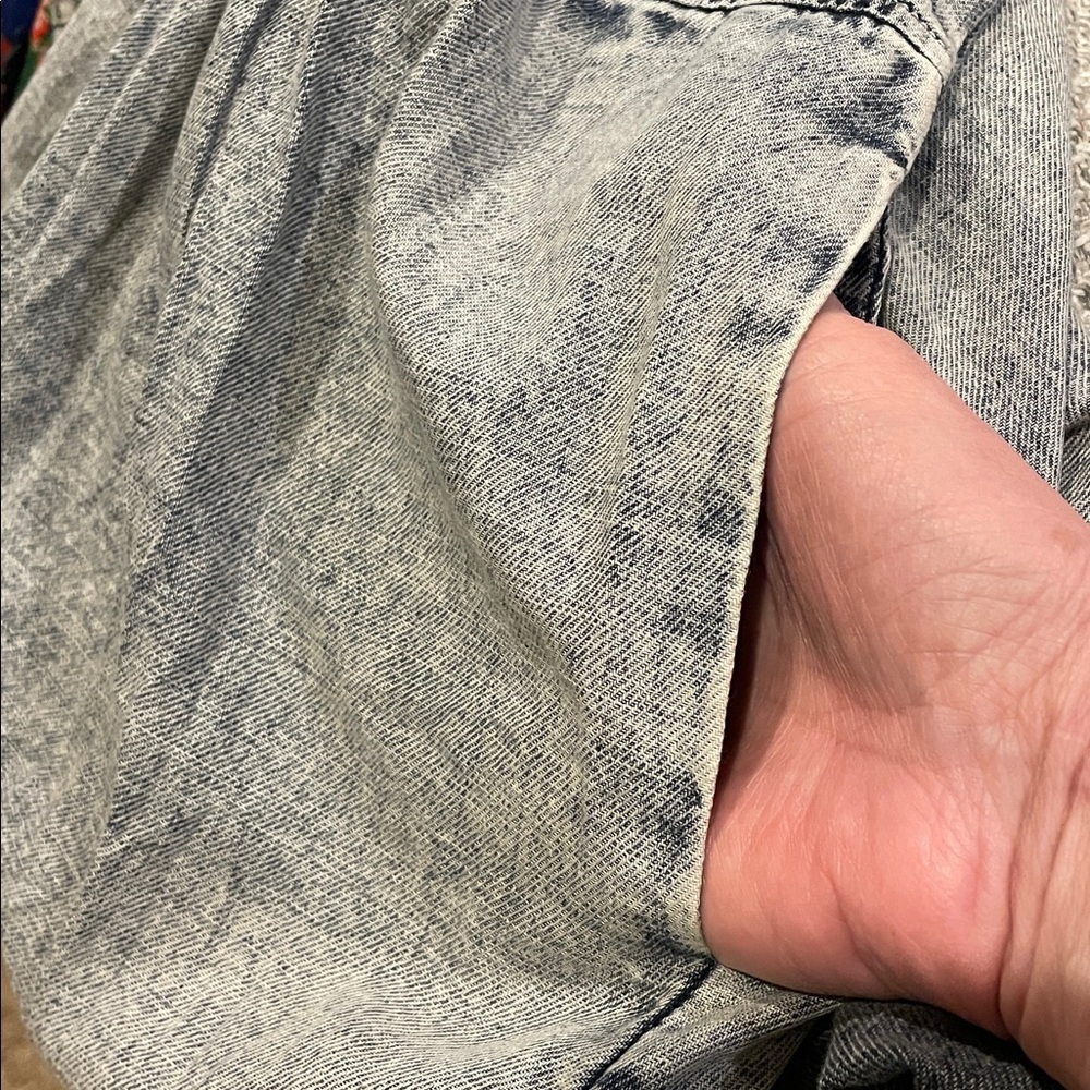 Anthropologie Pilcro Lorelei Tunic Dress Washed Denim Chambray Size 6 - Picture 13 of 14